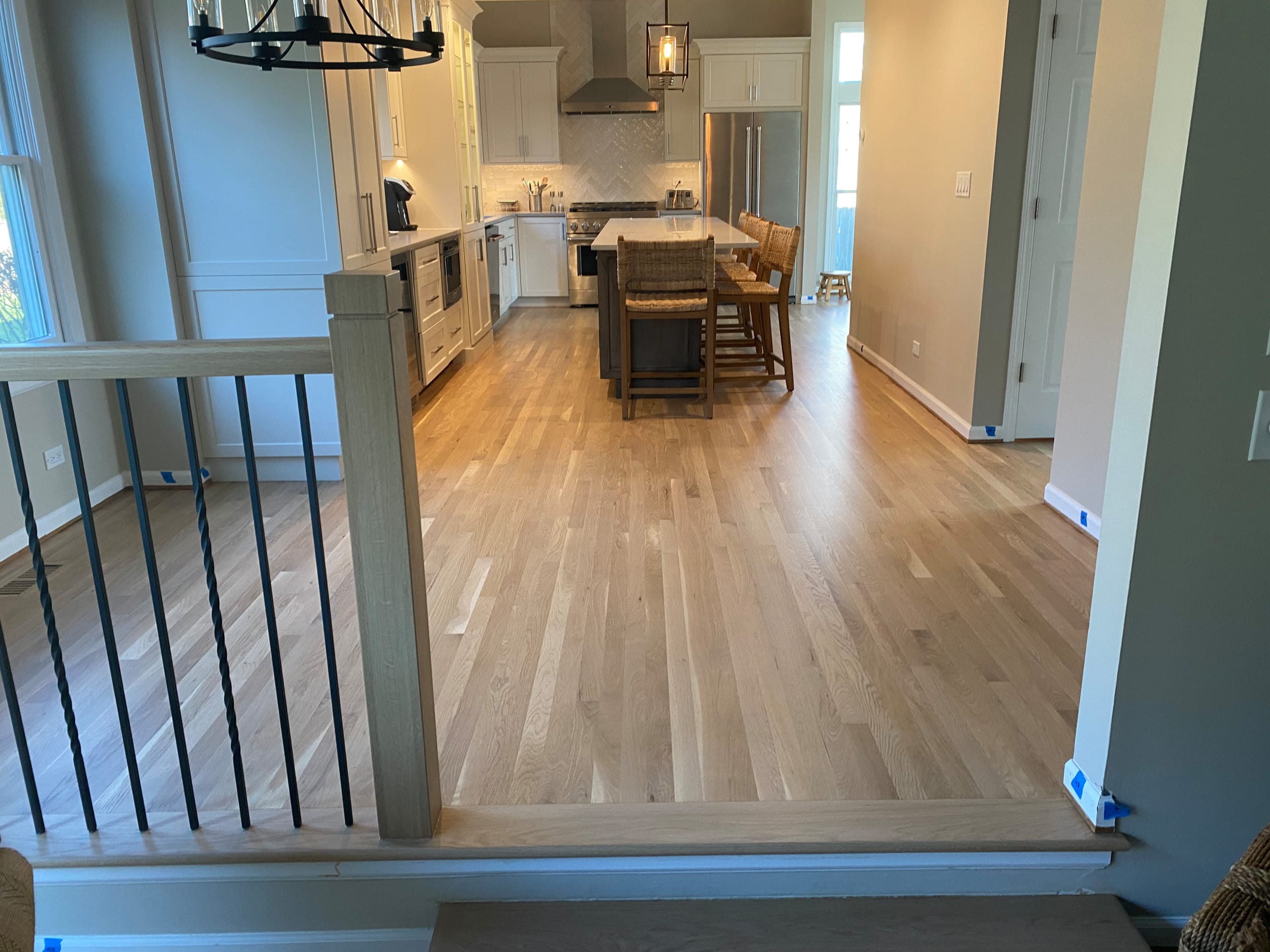 Finished hardwood flooring project by Craftsman Hardwood Floors