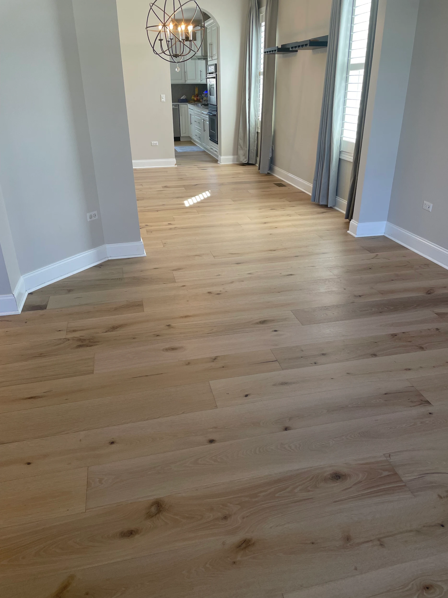 Hardwood flooring finish detail